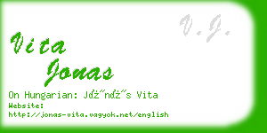 vita jonas business card